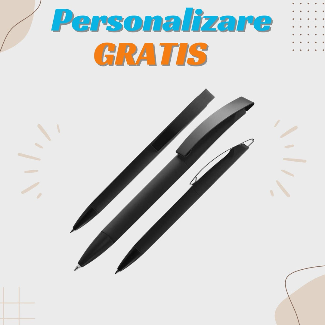 Pix plastic siliconat cu clips metalic personalizat - set 100 buc - Atelier Magic
