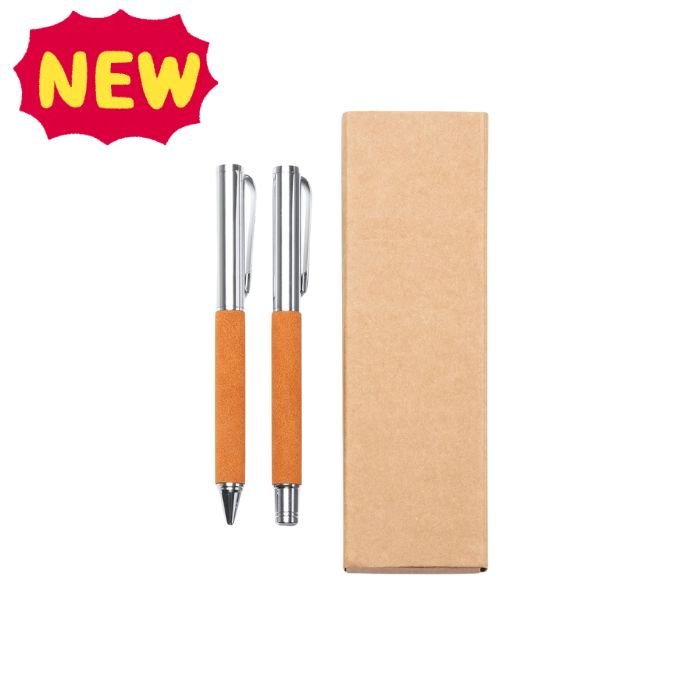 Set Premium de 2 Pixuri din Piele Reciclată Personalizat - Atelier Magic