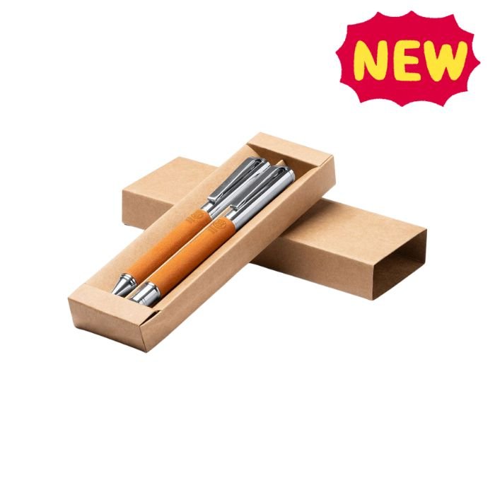 Set Premium de 2 Pixuri din Piele Reciclată Personalizat - Atelier Magic