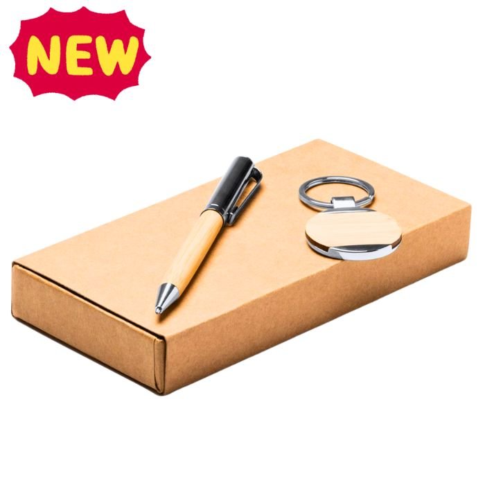 Set Premium de Pix și Breloc din Bambus Personalizat - Atelier Magic