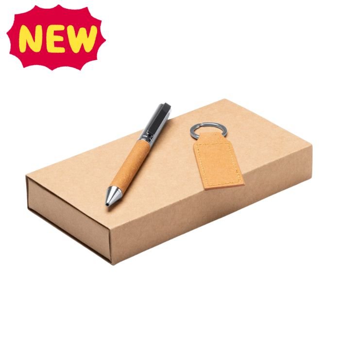 Set Premium de Pix și Breloc din Piele Reciclată Personalizat - Atelier Magic