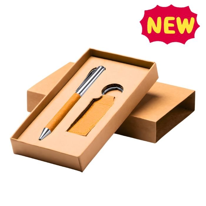 Set Premium de Pix și Breloc din Piele Reciclată Personalizat - Atelier Magic