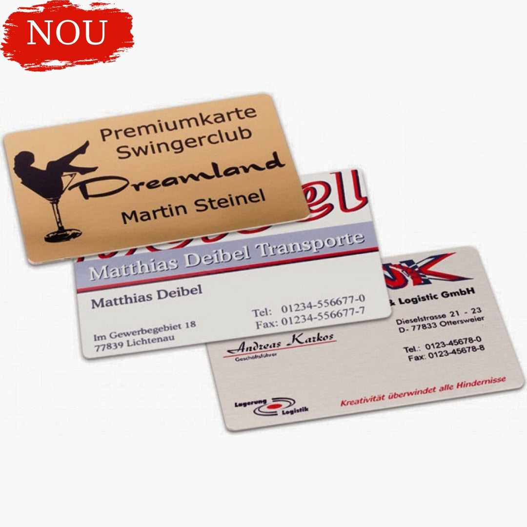 Cărți de vizită din aluminiu - Cadouri Personalizate