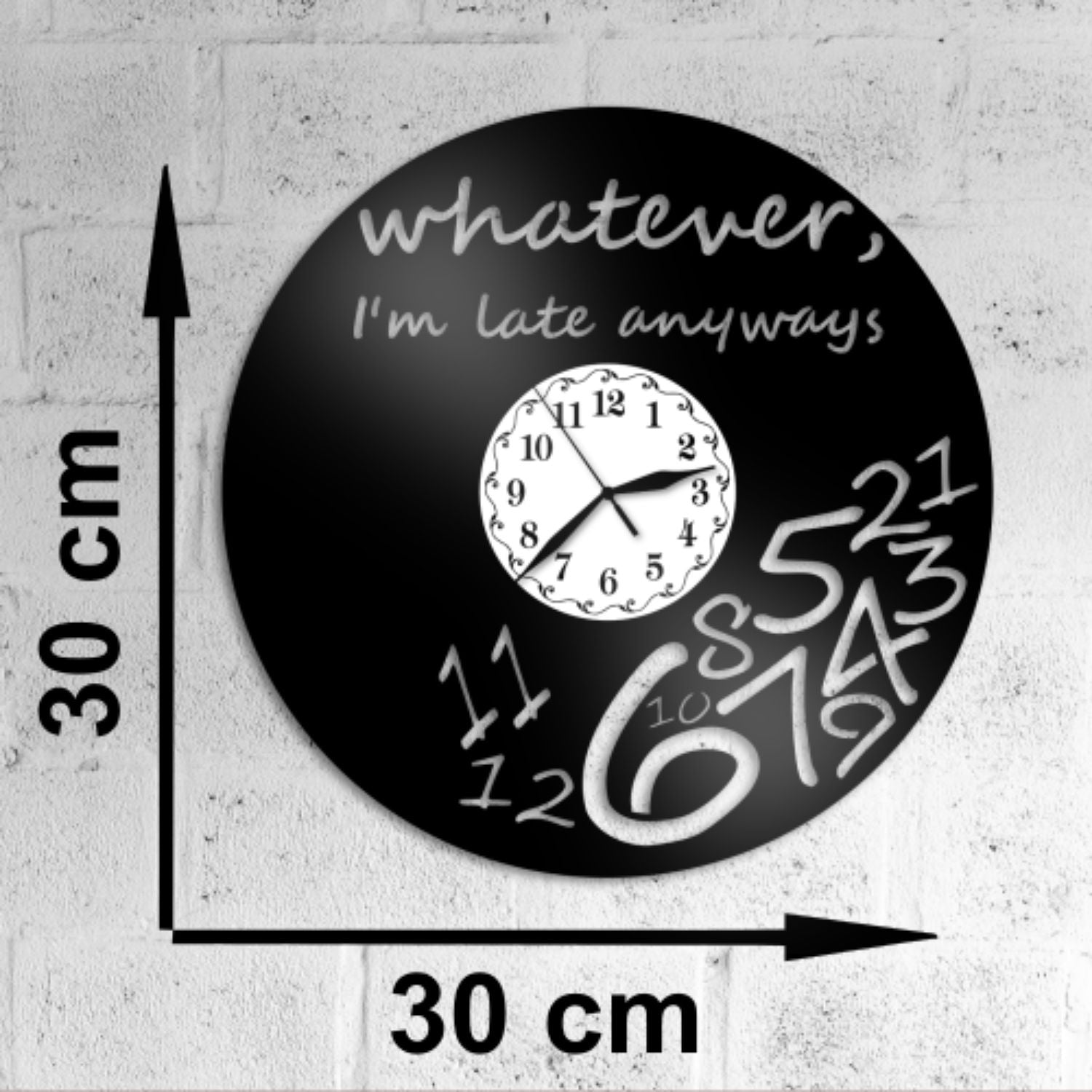 Ceas cadou I'm late anyways - Cadouri Personalizate