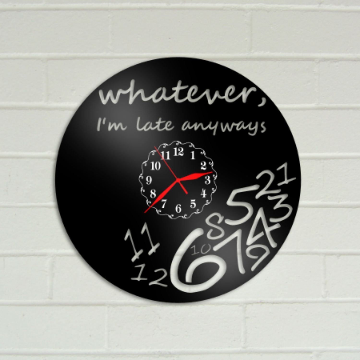Ceas cadou I'm late anyways - Cadouri Personalizate