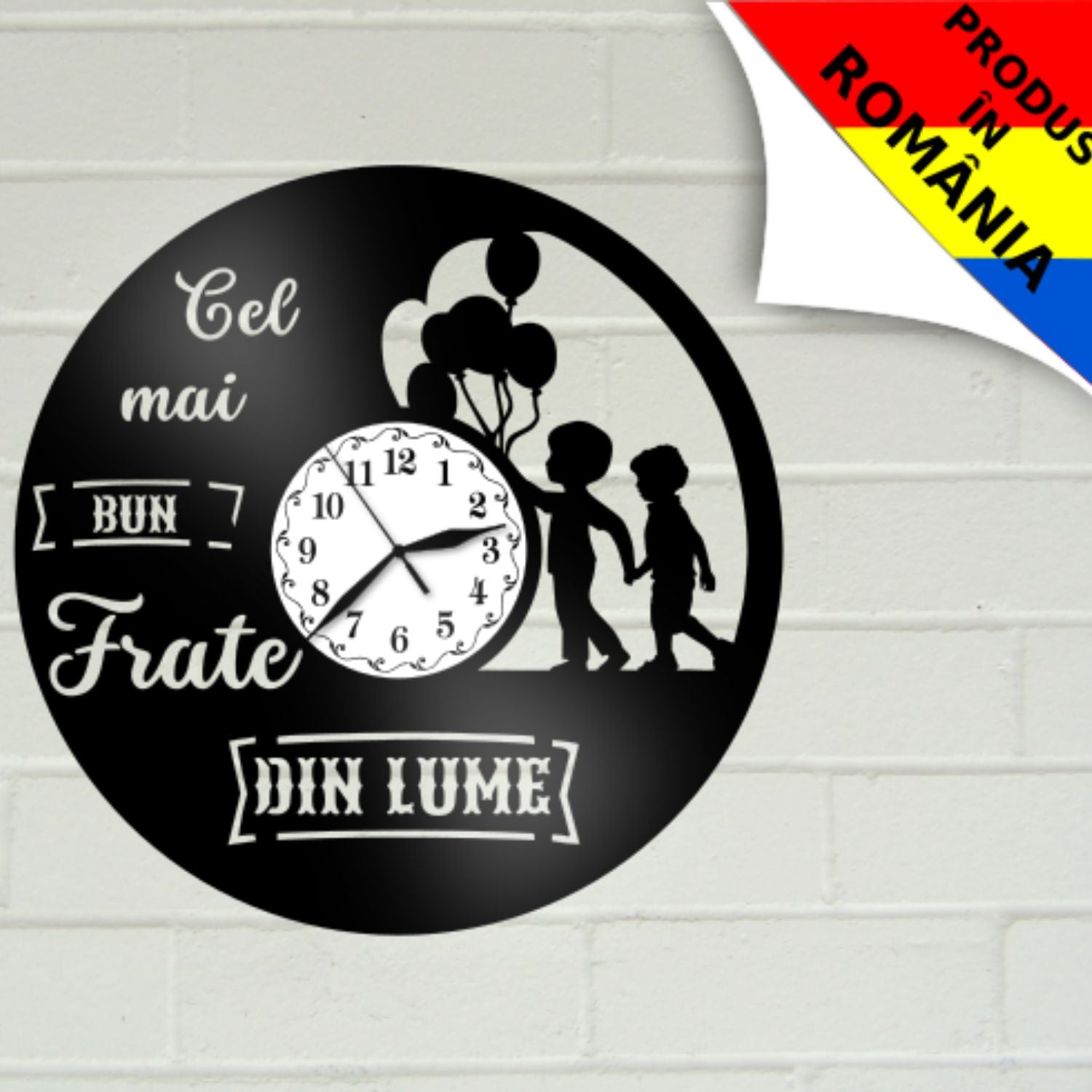 Ceas cadou pentru frate - 2 baieti - cel mai bun frate din lume - Cadouri Personalizate