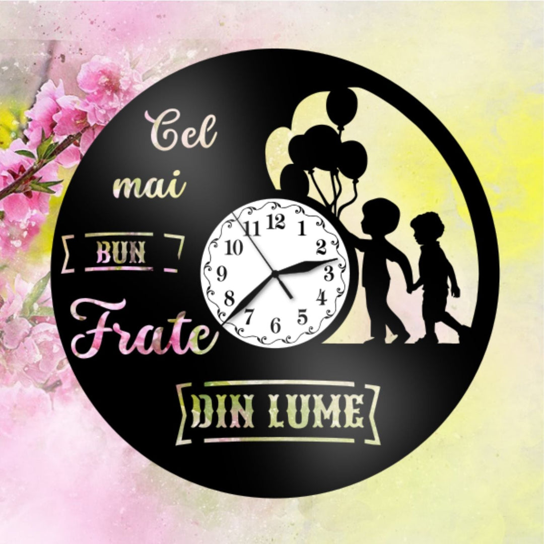 Ceas cadou pentru frate - 2 baieti - cel mai bun frate din lume - Cadouri Personalizate