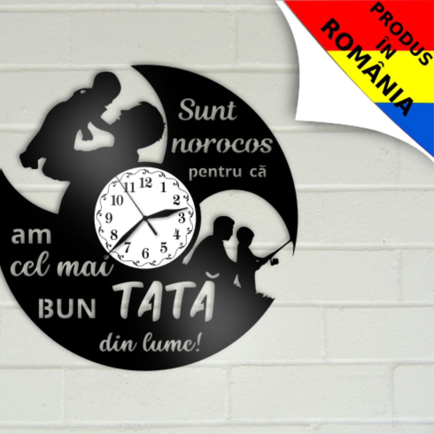 Ceas cadou pentru tata - cel mai bun tata din lume - model 1 - Cadouri Personalizate