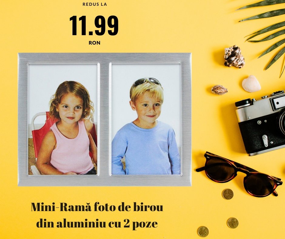 Mini Rama foto dubla aluminiu - Cadouri Personalizate