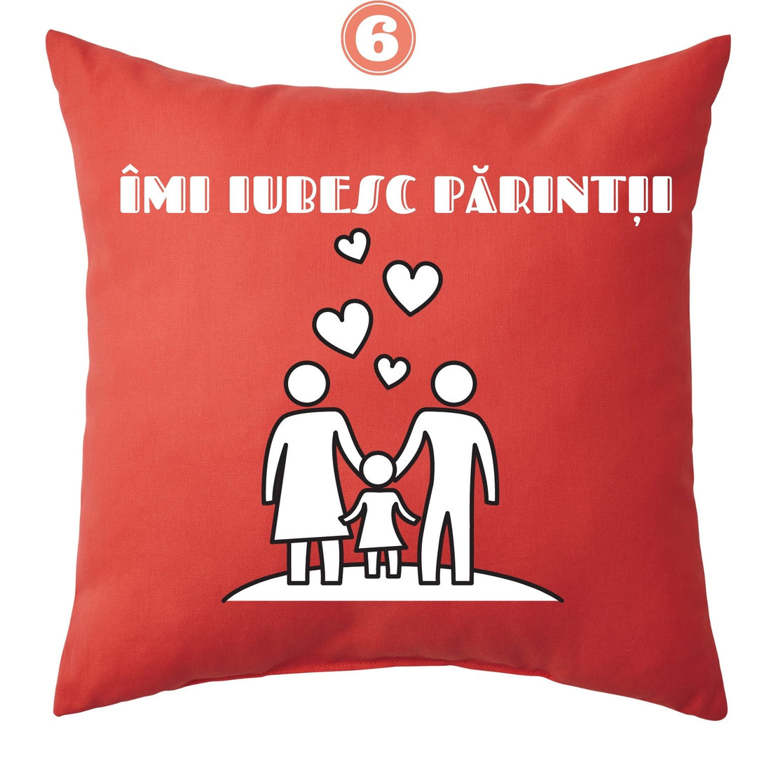 Pernă cadou pentru parinți - Cadouri Personalizate