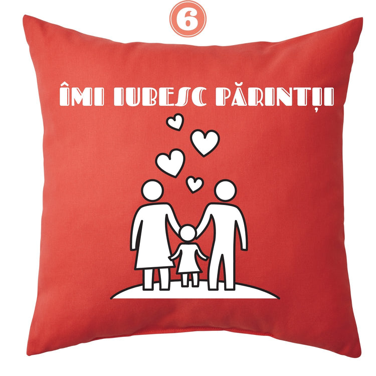 Pernă cadou pentru parinți - Cadouri Personalizate