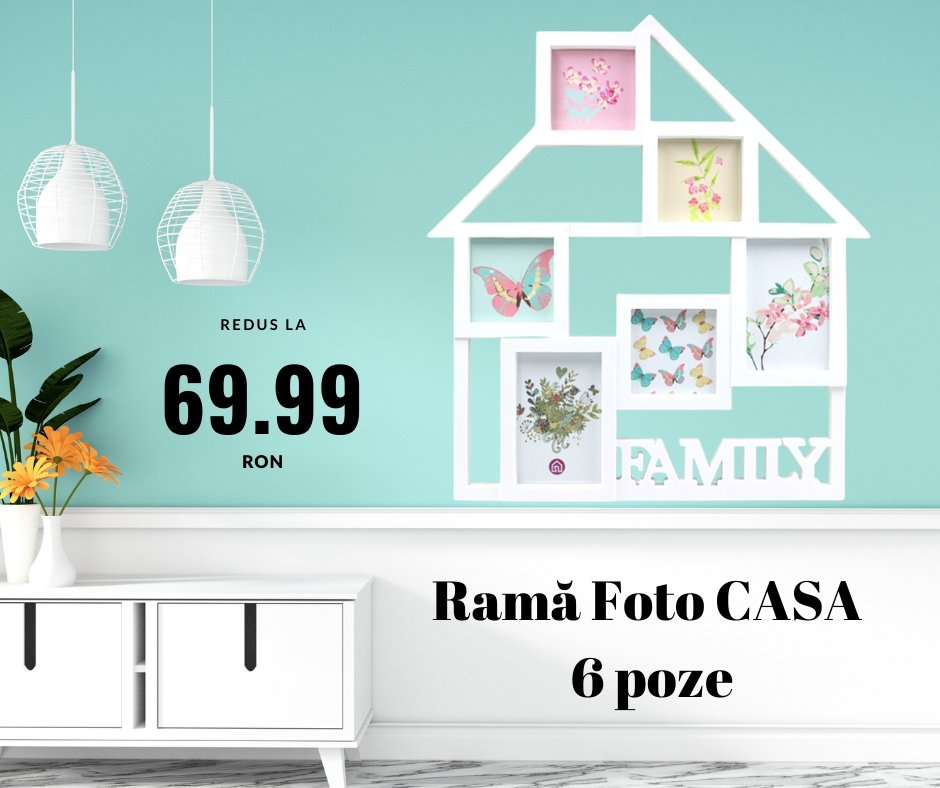 Ramă foto colaj Casa 6 poze - Cadouri Personalizate