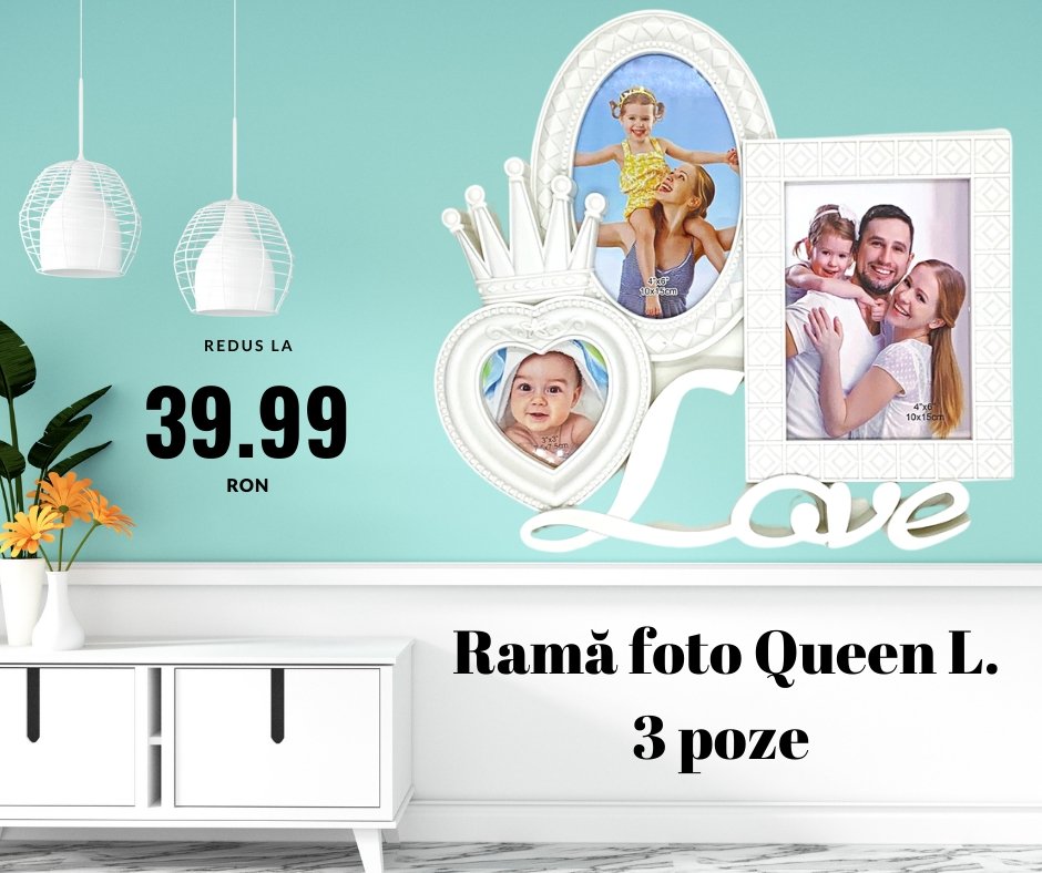 Rama foto colaj QUEEN LOVE 3 poze - Cadouri Personalizate