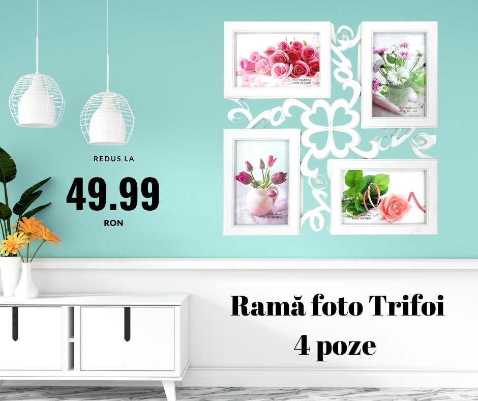 Rama foto colaj TRIFOI 4 poze - Cadouri Personalizate