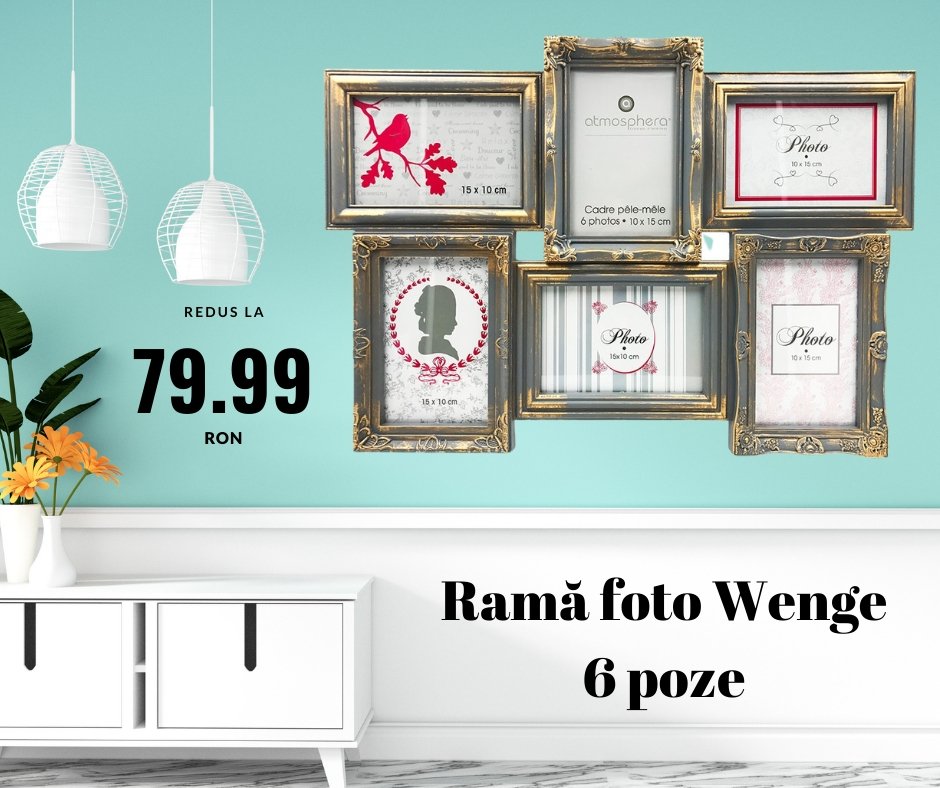 Rama foto colaj Wenge 6 poze - Cadouri Personalizate