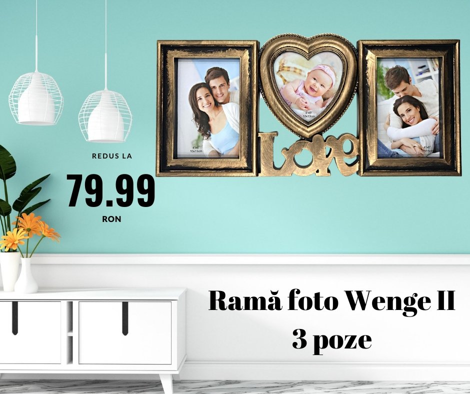 Rama foto colaj Wenge Love 3 poze - Cadouri Personalizate