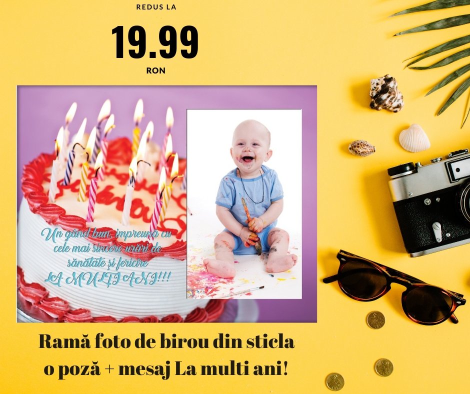 Rama foto sticla LA MULTI ANI 1 - Cadouri Personalizate