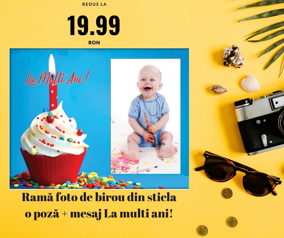 Rama foto sticla LA MULTI ANI 2 - Cadouri Personalizate