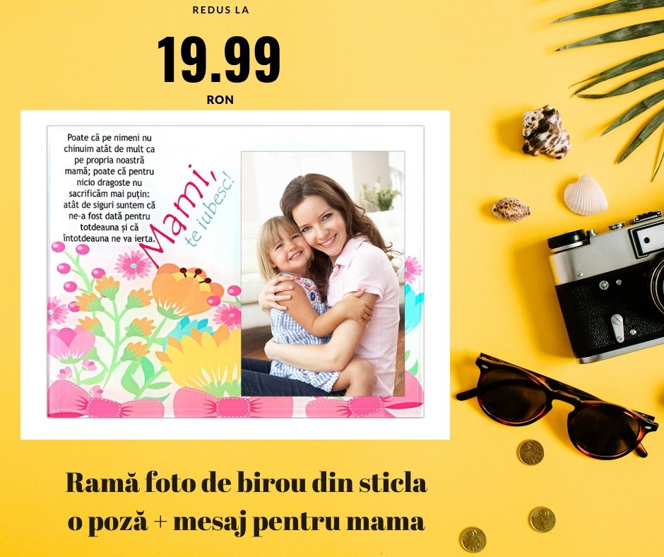 Rama foto sticla MAMA 1 - Cadouri Personalizate