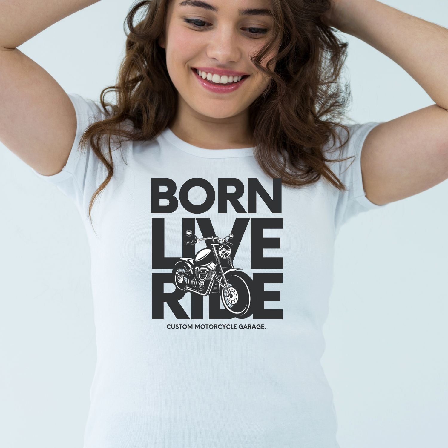 Tricou "born live ride" - Cadouri Personalizate