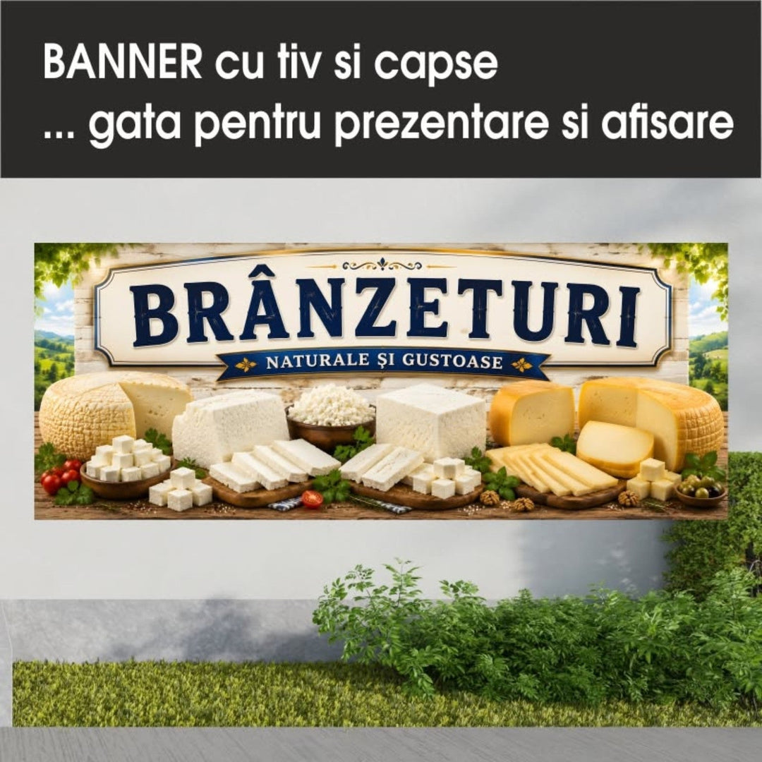 Banner PVC Brânzeturi – crem cu sortimente - Atelier Magic
