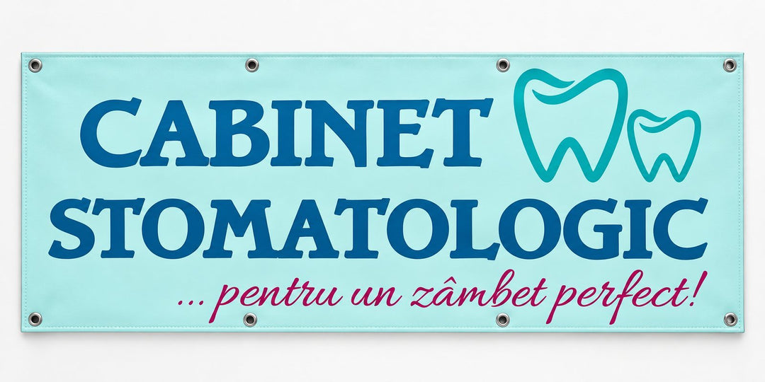 Banner PVC Cabinet stomatologic – turcoaz - Atelier Magic
