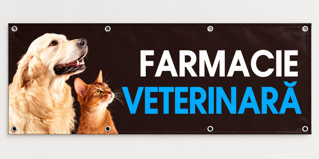Banner PVC Farmacie veterinară – cu animale - Atelier Magic