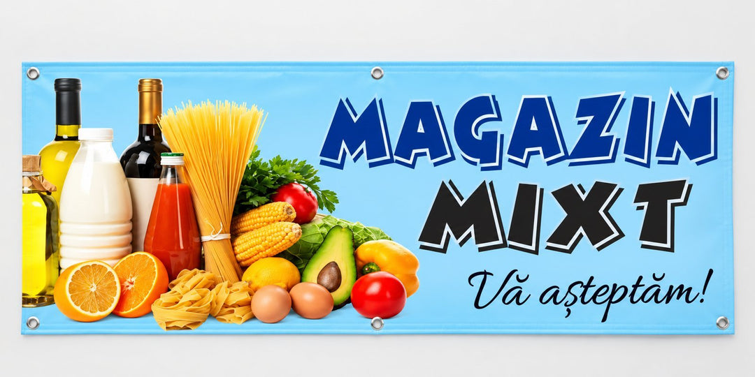 Banner PVC Magazin mixt – alimentar - Atelier Magic