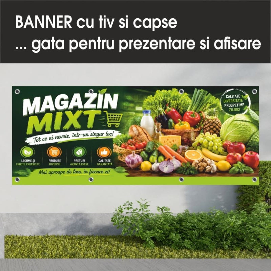 Banner PVC Magazin mixt – verde - Atelier Magic