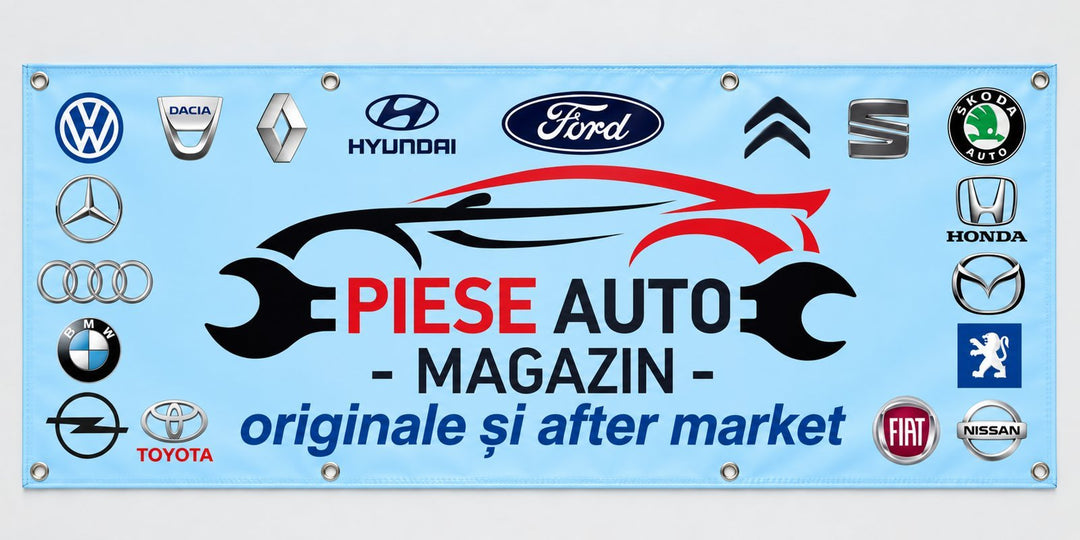 Banner PVC Magazin piese auto – bleu - Atelier Magic