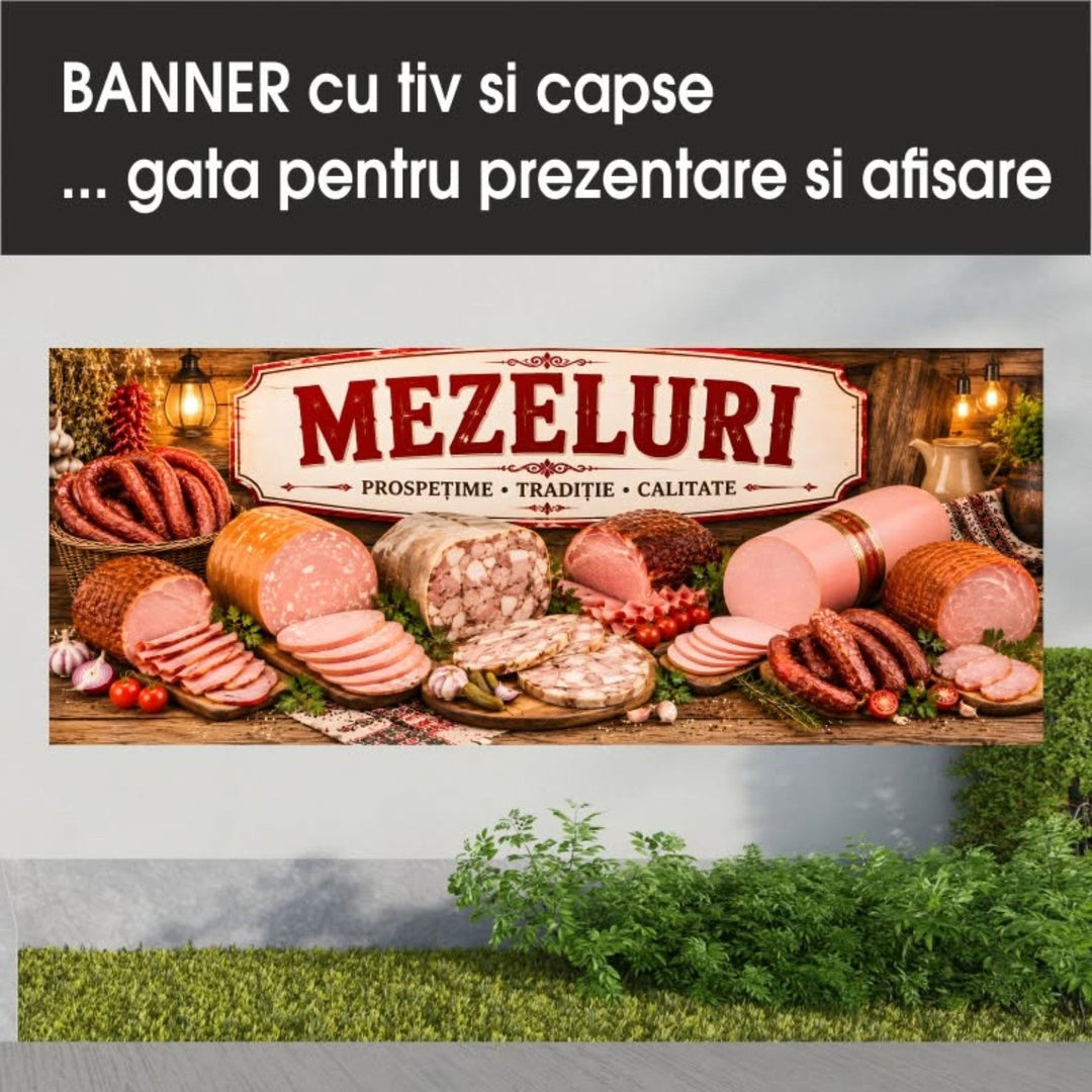 Banner PVC Mezeluri – rustic - Atelier Magic