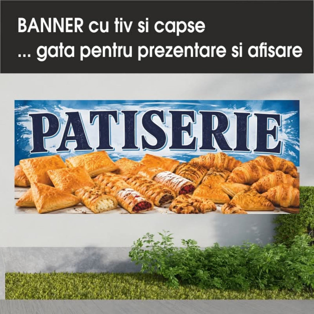 Banner PVC Patiserie – albastru cu foietaje - Atelier Magic