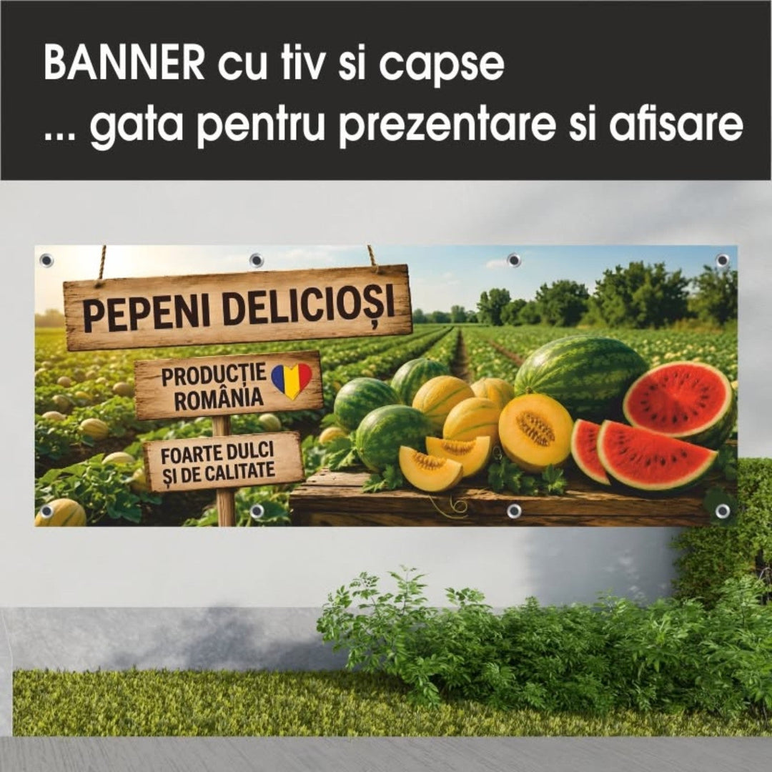 Banner PVC Pepeni delicioși – cu plantație - Atelier Magic