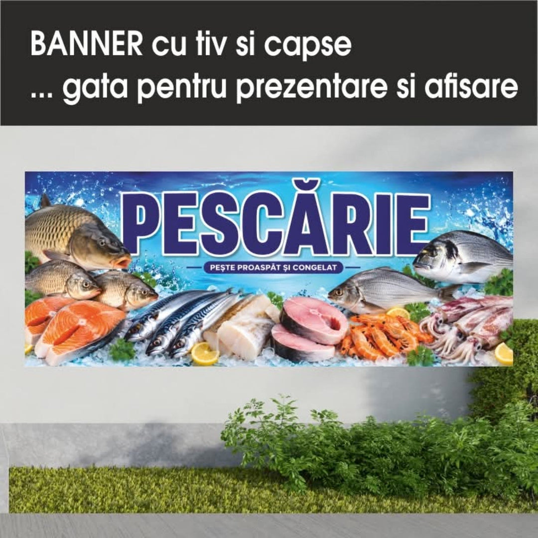 Banner PVC Pescărie – albastru - Atelier Magic