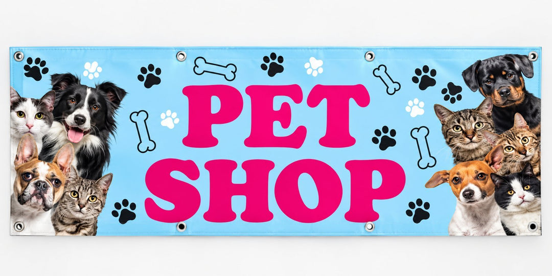 Banner PVC Pet Shop – cu animale - Atelier Magic