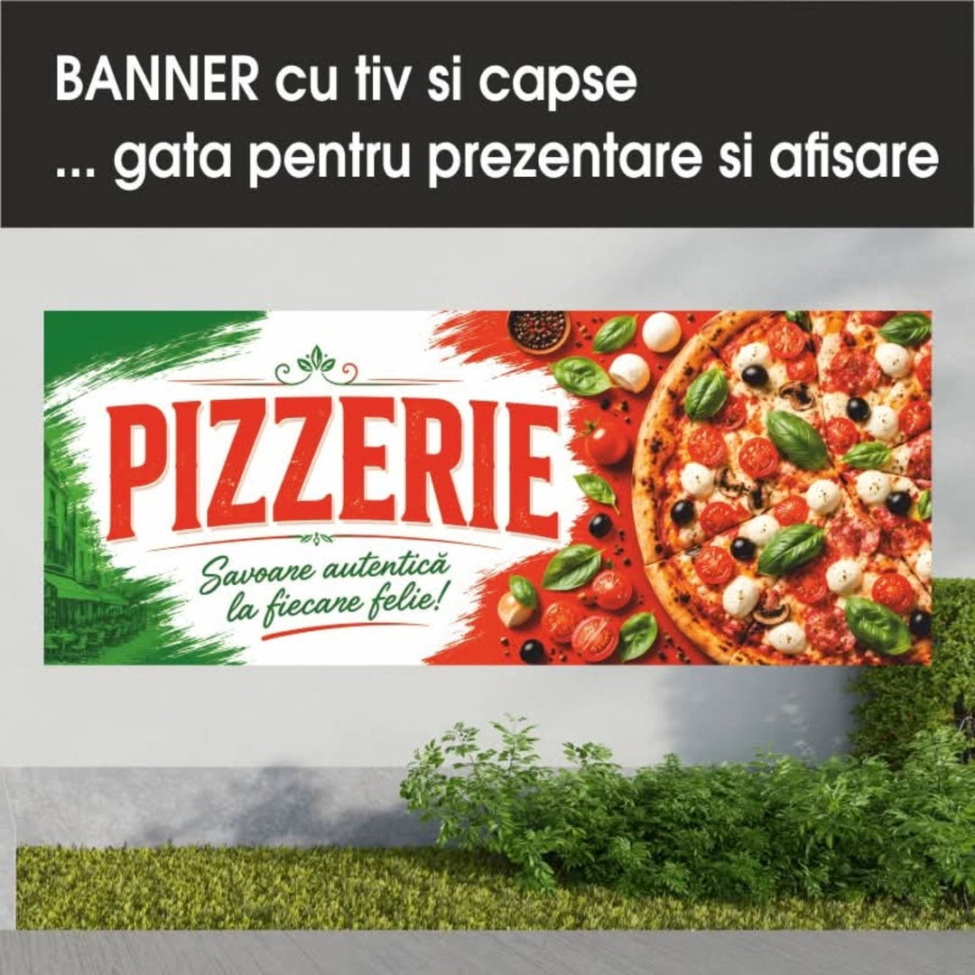 Banner PVC Pizzerie – cu tricolor italian - Atelier Magic