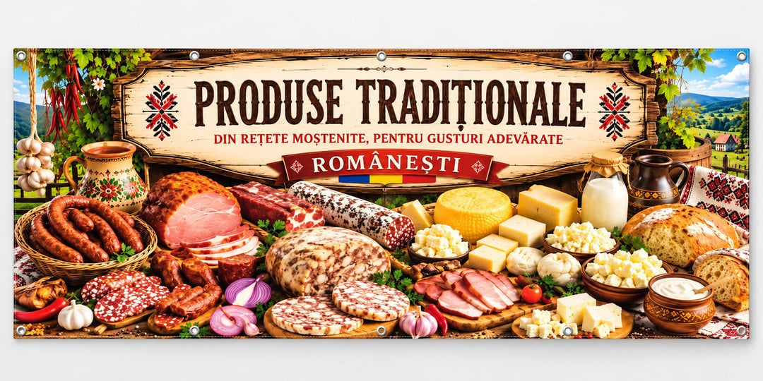Banner PVC Produse tradiționale românești – rustic - Atelier Magic