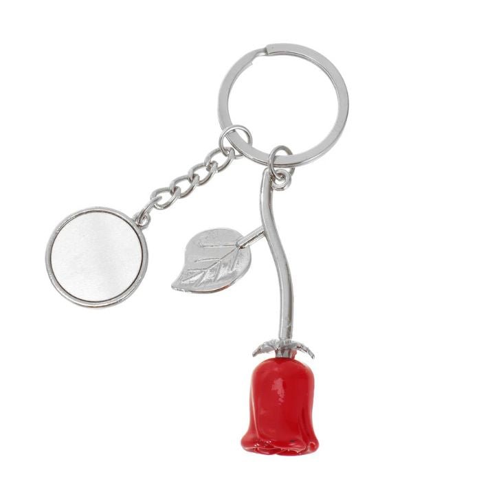 Breloc metalic Trandafir personalizat - Atelier Magic