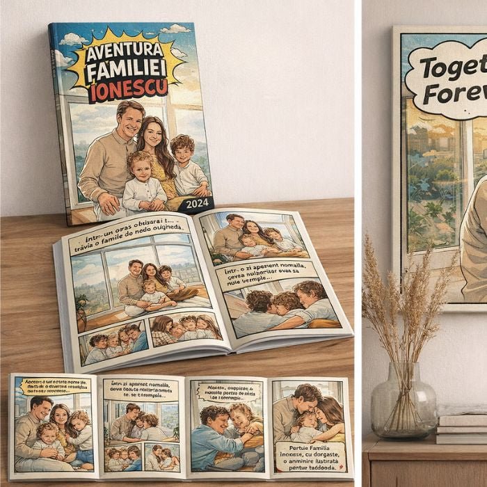 Carte de Benzi Desenate Personalizată - Atelier Magic