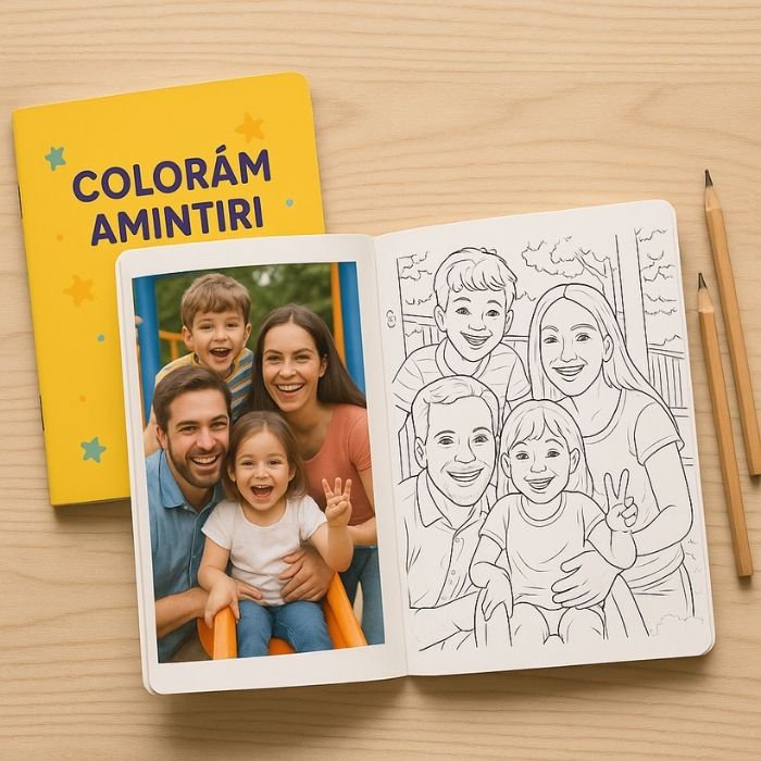 Carte de Colorat Personalizată cu Pozele Tale - Atelier Magic