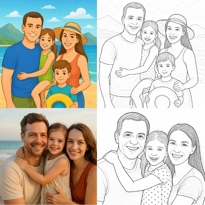 Carte de Colorat Personalizată cu Pozele Tale - Atelier Magic