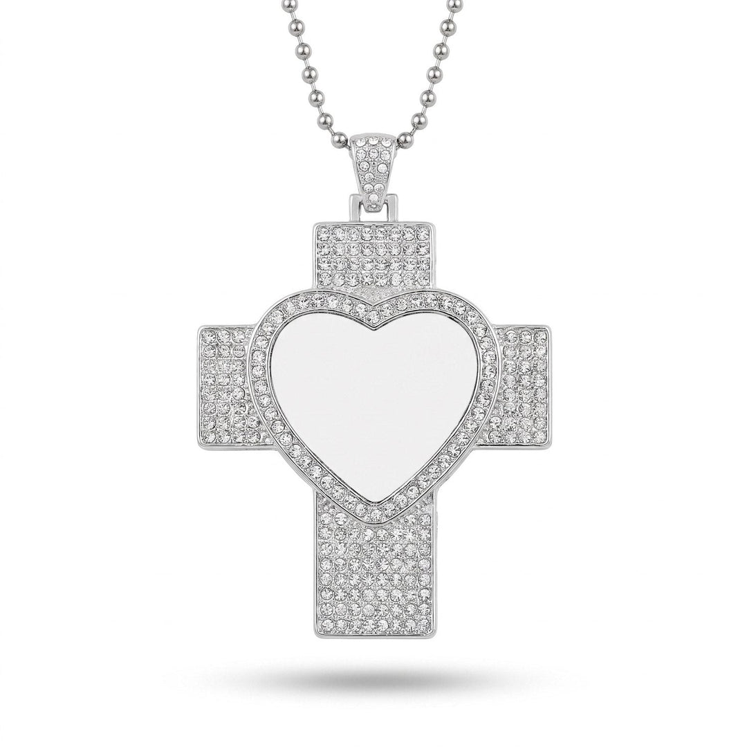 Colier Cruce cu Pietricele Personalizat cu Poză - Atelier Magic