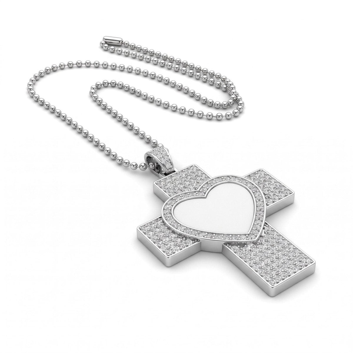 Colier Cruce cu Pietricele Personalizat cu Poză - Atelier Magic