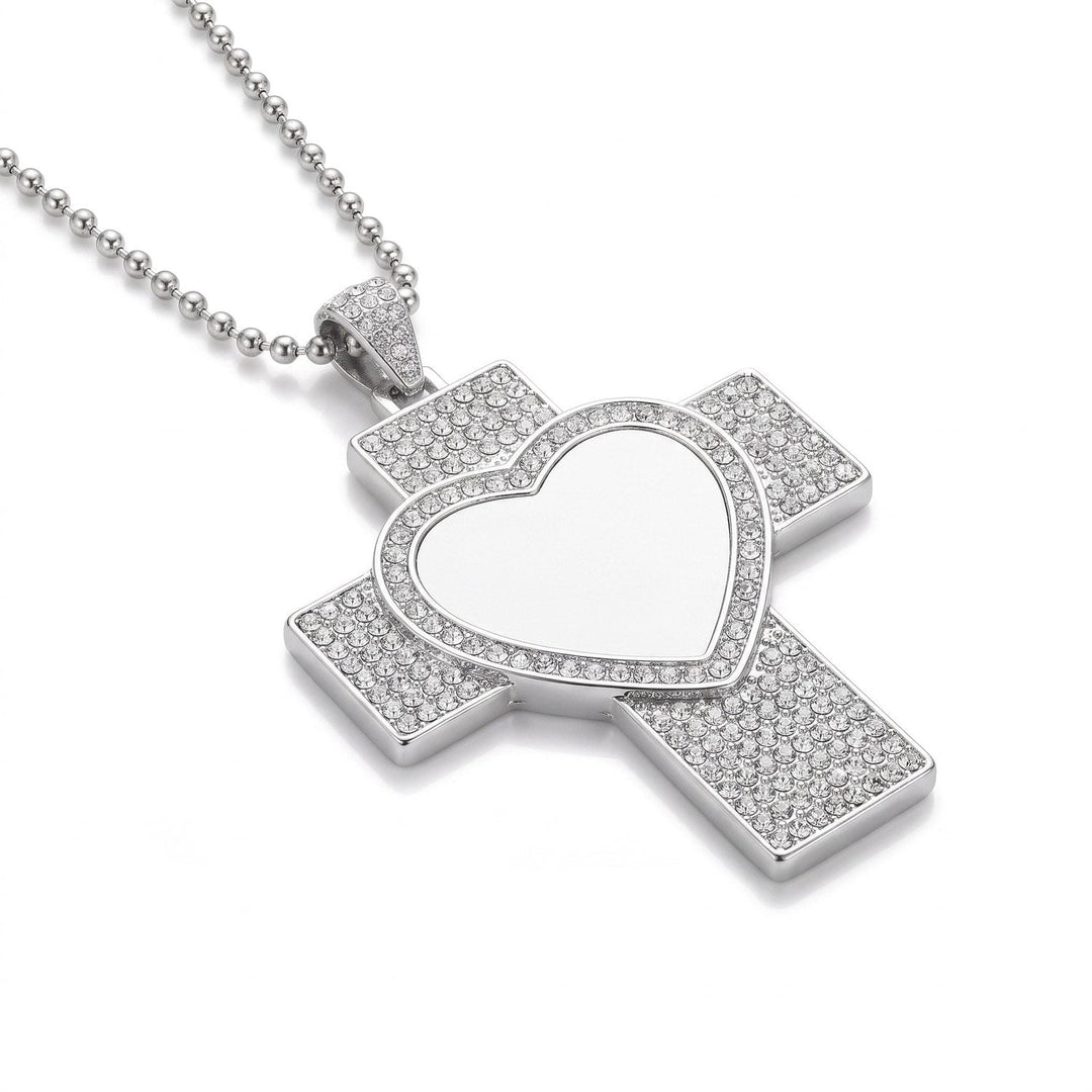 Colier Cruce cu Pietricele Personalizat cu Poză - Atelier Magic