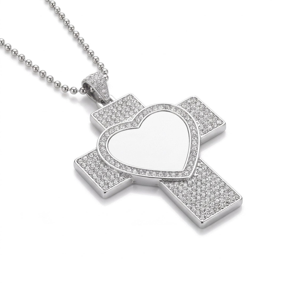 Colier Cruce cu Pietricele Personalizat cu Poză - Atelier Magic
