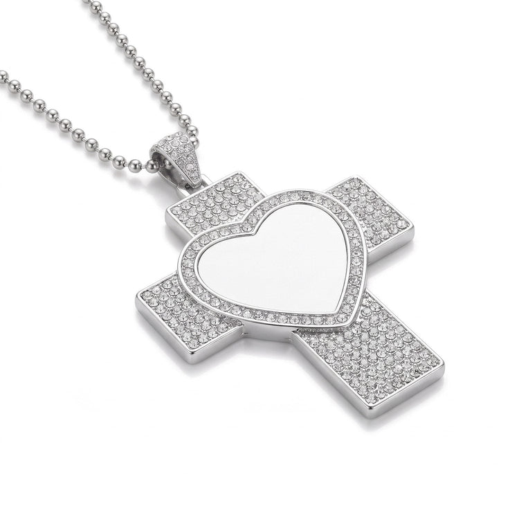 Colier Cruce cu Pietricele Personalizat cu Poză - Atelier Magic