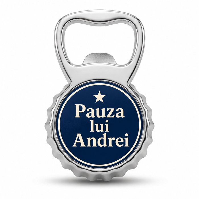 Desfăcător Metalic Personalizat cu Magnet – Capac de Bere - Atelier Magic