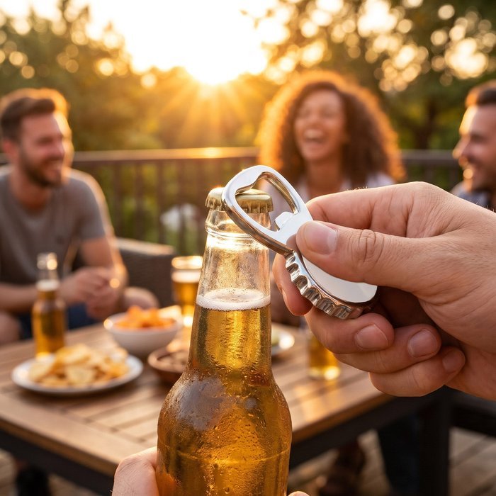 Desfăcător Metalic Personalizat cu Magnet – Capac de Bere - Atelier Magic