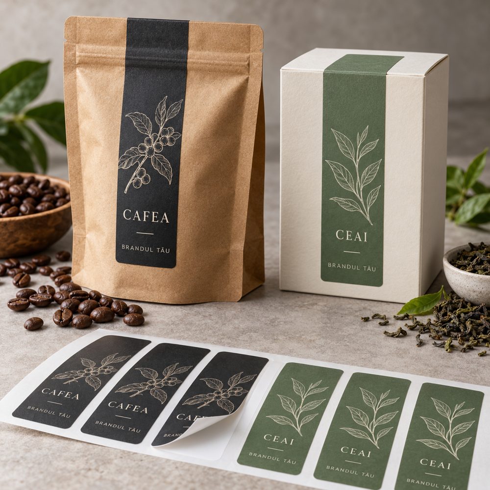 Etichete pentru ambalaje de cafea și ceai, personalizate - Atelier Magic