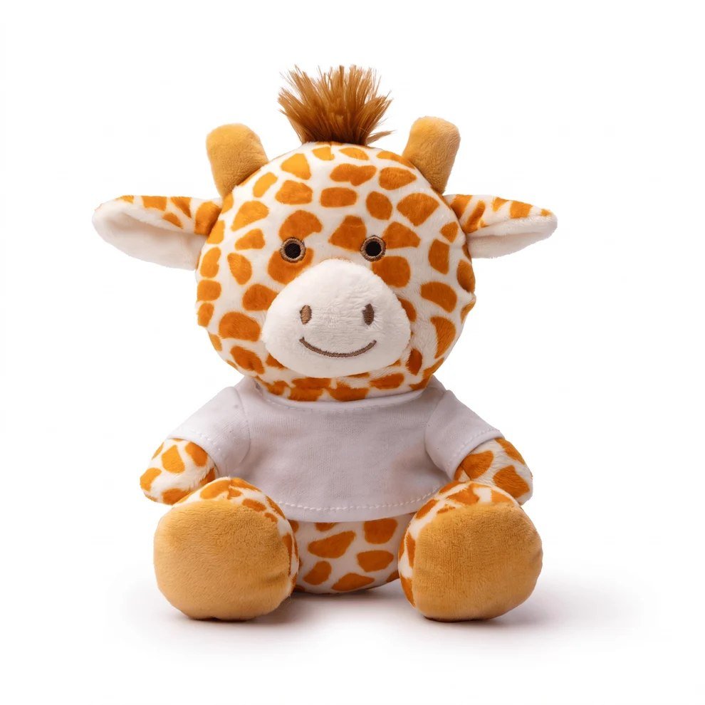 Girafă de pluș personalizabilă cu fotografie, nume sau mesaj – 16 cm - Atelier Magic